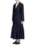 Front View - Click To Enlarge - THE ROW - 'Alexander' peplum hem belted coat