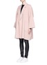 Front View - Click To Enlarge - HELMUT LANG - 'Cape' oversize double face wool-cashmere coat