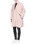 Figure View - Click To Enlarge - HELMUT LANG - 'Cape' oversize double face wool-cashmere coat