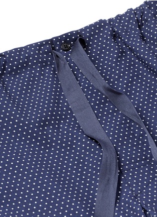 Detail View - Click To Enlarge - ARAKS - 'Ally' polka dot cotton tie pants