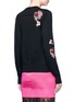 Back View - Click To Enlarge - GIVENCHY - Floral embroidered wool cardigan