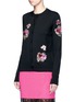Front View - Click To Enlarge - GIVENCHY - Floral embroidered wool cardigan