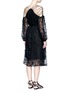 Back View - Click To Enlarge - ZIMMERMANN - 'Eden' floral embroidery silk georgette midi dress