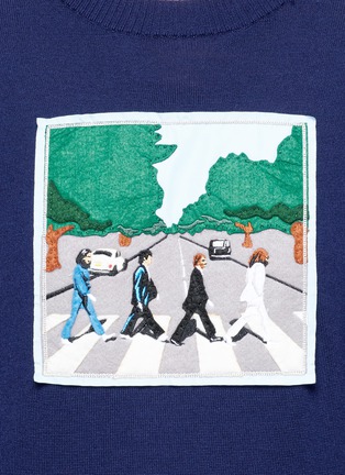Detail View - Click To Enlarge - GROUND ZERO - Beatles CD cover embroidery Merino wool sweater