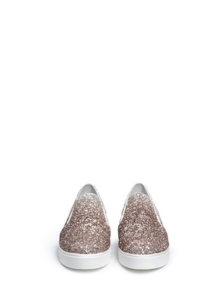 Front View - Click To Enlarge - PEDDER RED - 'Daly' dégradé coarse glitter skate slip-ons