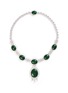 Main View - Click To Enlarge - LC COLLECTION JADE - Diamond jade 18k white gold pendant necklace