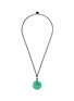 Main View - Click To Enlarge - LC COLLECTION JADE - Diamond jade 18k white gold disc pendant necklace