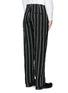 Back View - Click To Enlarge - UMA WANG - 'Vittorio' chalk stripe wool-linen wide leg pants