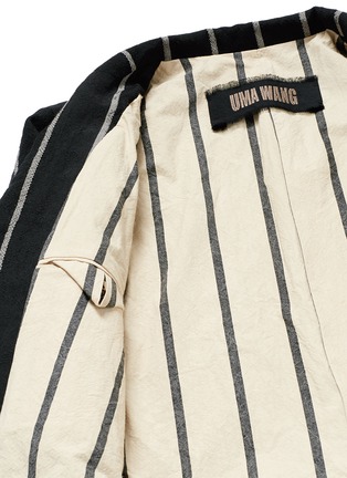  - UMA WANG - 'Newspaper' chalk stripe wool-linen jacket