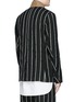 Back View - Click To Enlarge - UMA WANG - 'Newspaper' chalk stripe wool-linen jacket