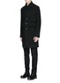 Front View - Click To Enlarge - UMA WANG - 'Tommaso' pinstripe wool cavalry twill coat