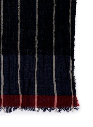 Detail View - Click To Enlarge - UMA WANG - Colourblock stripe scarf