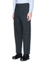 Front View - Click To Enlarge - UMA WANG - 'Osaka' stripe cotton-wool curved pants