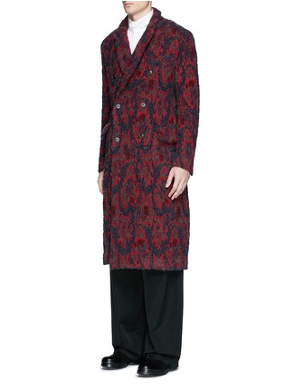 Front View - Click To Enlarge - UMA WANG - 'Richard' double breasted bouclé jacquard coat