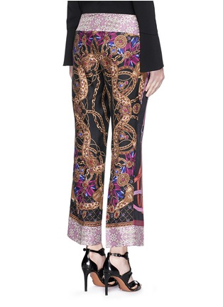 Back View - Click To Enlarge - IBRIGU - Silk combo cropped kick flare pants