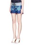 Front View - Click To Enlarge - IBRIGU - One of a kind print drawstring silk shorts