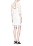 Figure View - Click To Enlarge - MO&CO. - Geometric floral lace dress