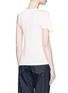 Back View - Click To Enlarge - MO&CO. - Knotted sleeve piqué T-shirt