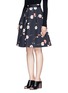 Front View - Click To Enlarge - MO&CO. - Cherry blossom print neoprene skirt