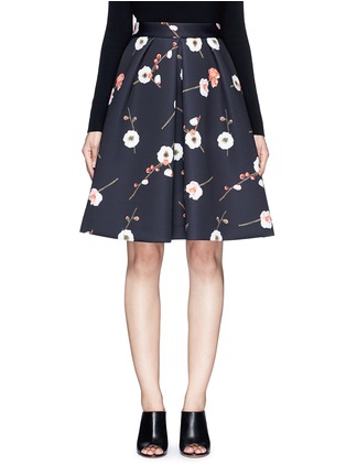 Main View - Click To Enlarge - MO&CO. - Cherry blossom print neoprene skirt