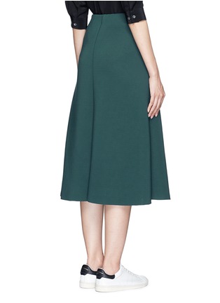 Back View - Click To Enlarge - MO&CO. - Side button neoprene A-line skirt