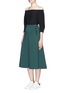 Figure View - Click To Enlarge - MO&CO. - Side button neoprene A-line skirt