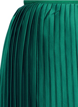 Detail View - Click To Enlarge - MO&CO. - Sunray pleat satin A-line skirt