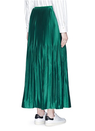 Back View - Click To Enlarge - MO&CO. - Sunray pleat satin A-line skirt
