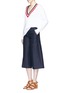 Figure View - Click To Enlarge - MO&CO. - Cotton-linen culottes