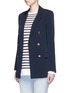 Front View - Click To Enlarge - MO&CO. - Double breasted twill boyfriend jacket