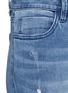 Detail View - Click To Enlarge - MO&CO. - Ripped knee frayed cuff skinny jeans