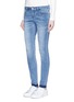 Front View - Click To Enlarge - MO&CO. - Ripped knee frayed cuff skinny jeans