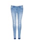 Main View - Click To Enlarge - MO&CO. - Ripped knee frayed cuff skinny jeans