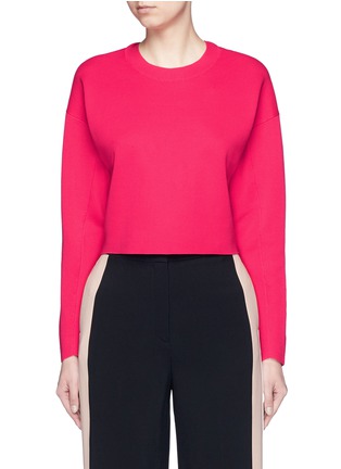 Main View - Click To Enlarge - MO&CO. - Drop shoulder cropped sweater