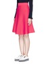 Front View - Click To Enlarge - MO&CO. - Cotton blend knit A-line skirt