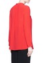 Back View - Click To Enlarge - MO&CO. - Band collar silk crepe de Chine shirt