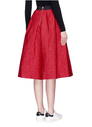 Back View - Click To Enlarge - MO&CO. - Mickey Mouse jacquard flare midi skirt