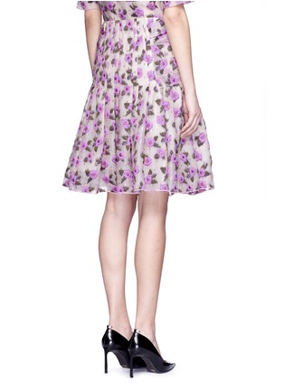 Back View - Click To Enlarge - MS MIN - Floral cloqué jacquard silk blend skirt