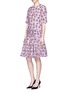Figure View - Click To Enlarge - MS MIN - Floral cloqué jacquard silk blend skirt