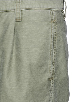 Detail View - Click To Enlarge - COVERT - Raw cuff cotton Bermuda shorts