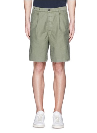 Main View - Click To Enlarge - COVERT - Raw cuff cotton Bermuda shorts
