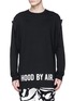 Main View - Click To Enlarge - HOOD BY AIR - 'Squared' double layer T-shirt