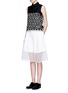 Figure View - Click To Enlarge - CYNTHIA & XIAO - 3D floral appliqué poplin sleeveless top
