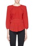 Main View - Click To Enlarge - ISABEL MARANT - 'Wiley' embroidered trim crepe top
