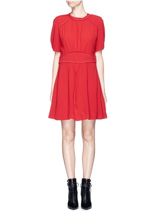 Main View - Click To Enlarge - ISABEL MARANT - 'Wana' embroidered trim crepe dress