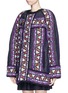 Front View - Click To Enlarge - ISABEL MARANT - Ikat intarsia knit cocoon coat