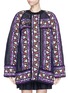 Main View - Click To Enlarge - ISABEL MARANT - Ikat intarsia knit cocoon coat