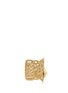 Figure View - Click To Enlarge - ELA STONE - 'Bucci' pyramid stud brass lace ring