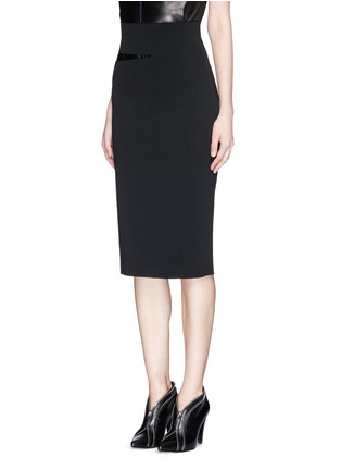 Front View - Click To Enlarge - PROENZA SCHOULER - Slash waist stretch matte viscose skirt