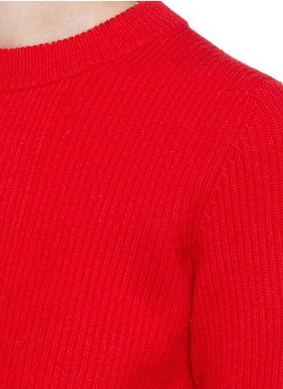 Detail View - Click To Enlarge - PROENZA SCHOULER - Asymmetric slit Fisherman's Rib sweater